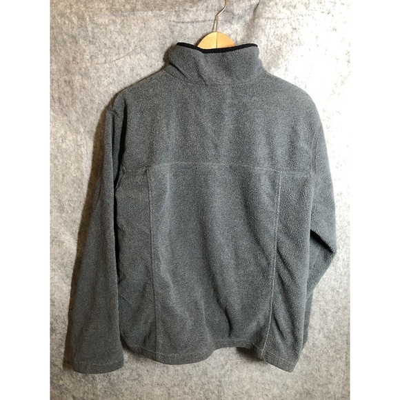 L.L. Bean Jacket Men Large Gray 1/4 Snap Trail Fleece Hunt Fish Camp Hiking Pack - Picture 6 of 10